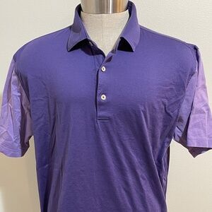 Peter Millar Two-Tone Purple Polo Shirt Sz L
